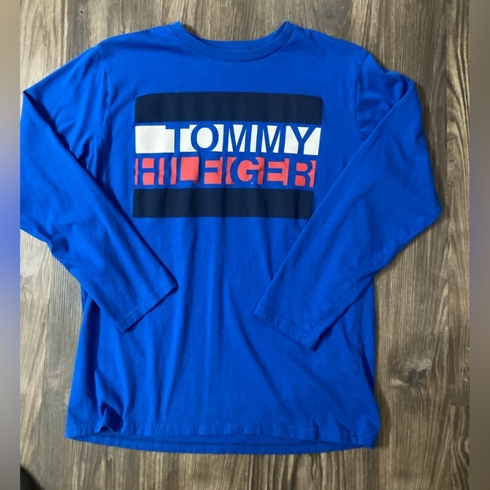 Tommy Hilfiger Boys XL (20) Blue Long Sleeve T Shirt